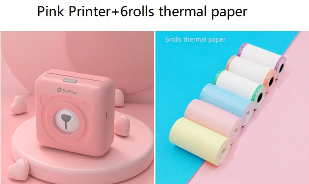 Rollors for Mini Bluetooth Wireless Thermal Printer Paper Sticker Label Printer
