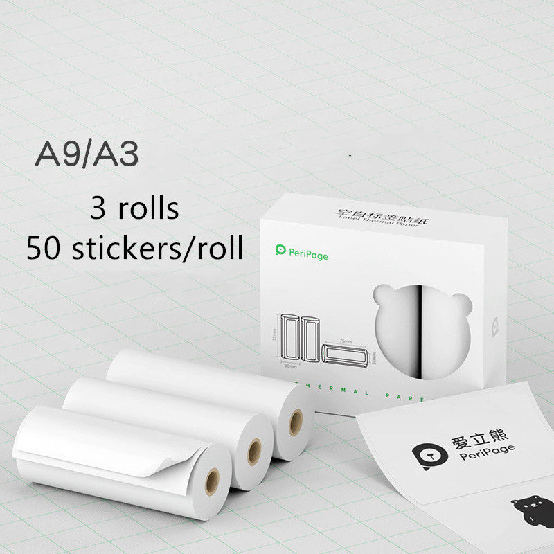 Rollors for Mini Bluetooth Wireless Thermal Printer Paper Sticker Label Printer