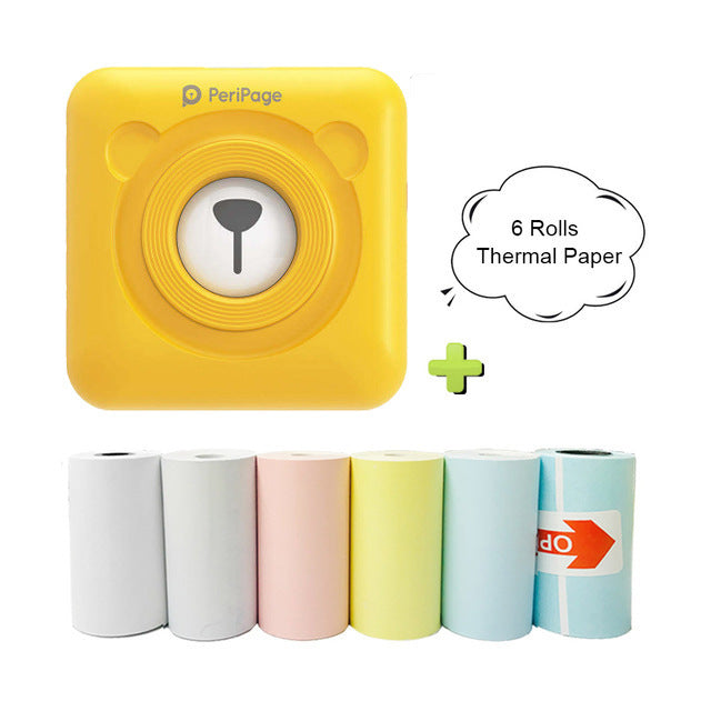 Rollors for Mini Bluetooth Wireless Thermal Printer Paper Sticker Label Printer